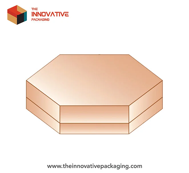 Hexagonal two piece gift box with lid